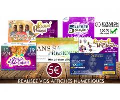 Je vais réaliser pour vous une affiche numérique – pour 5€