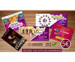 Je vais réaliser pour vous une affiche numérique – pour 5€